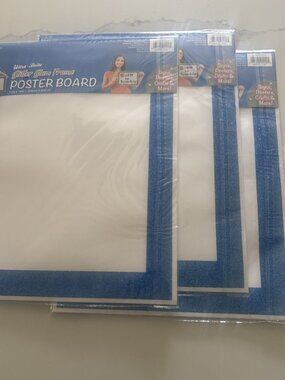 3x Royal Brites UltraBrite Glitter Glam Frame Board 5 Colors 15 Sheets 11" x 14”
